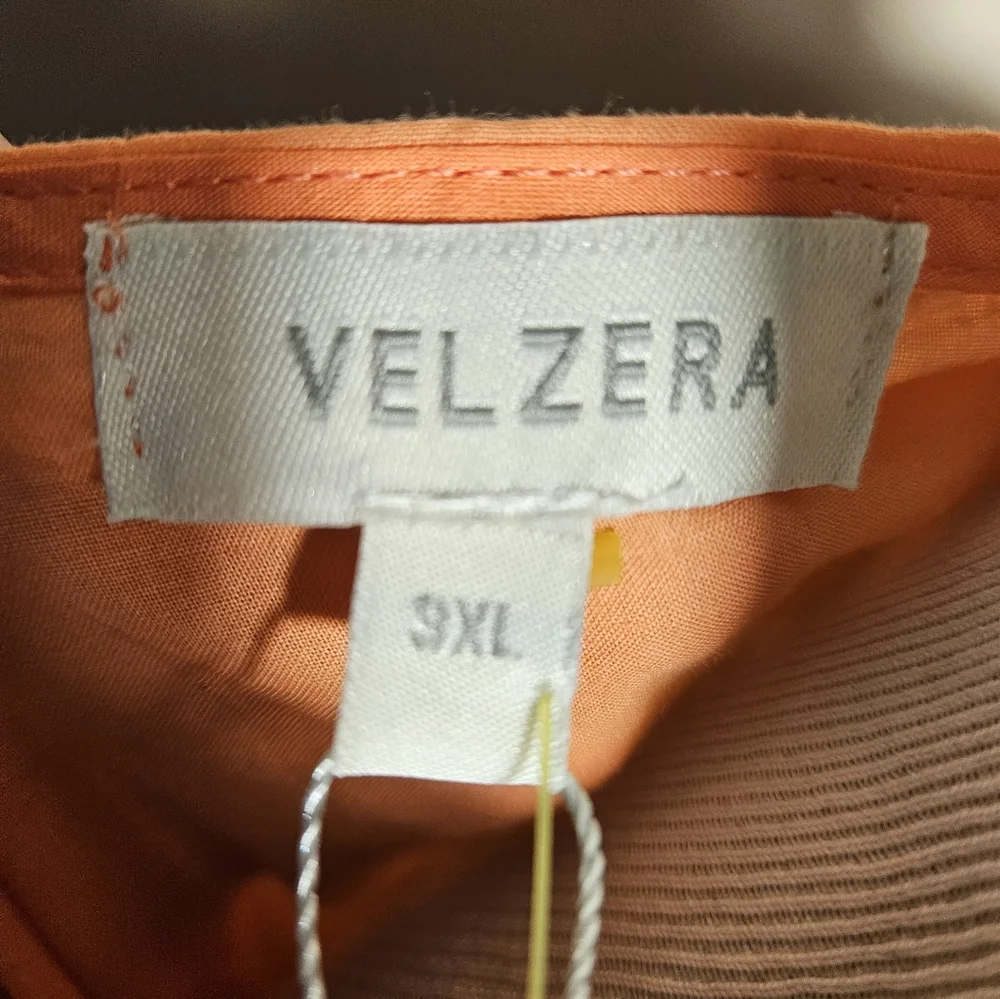 Velzera Orange Mini Dress with Bishop Sleeves - Picture 8 of 14